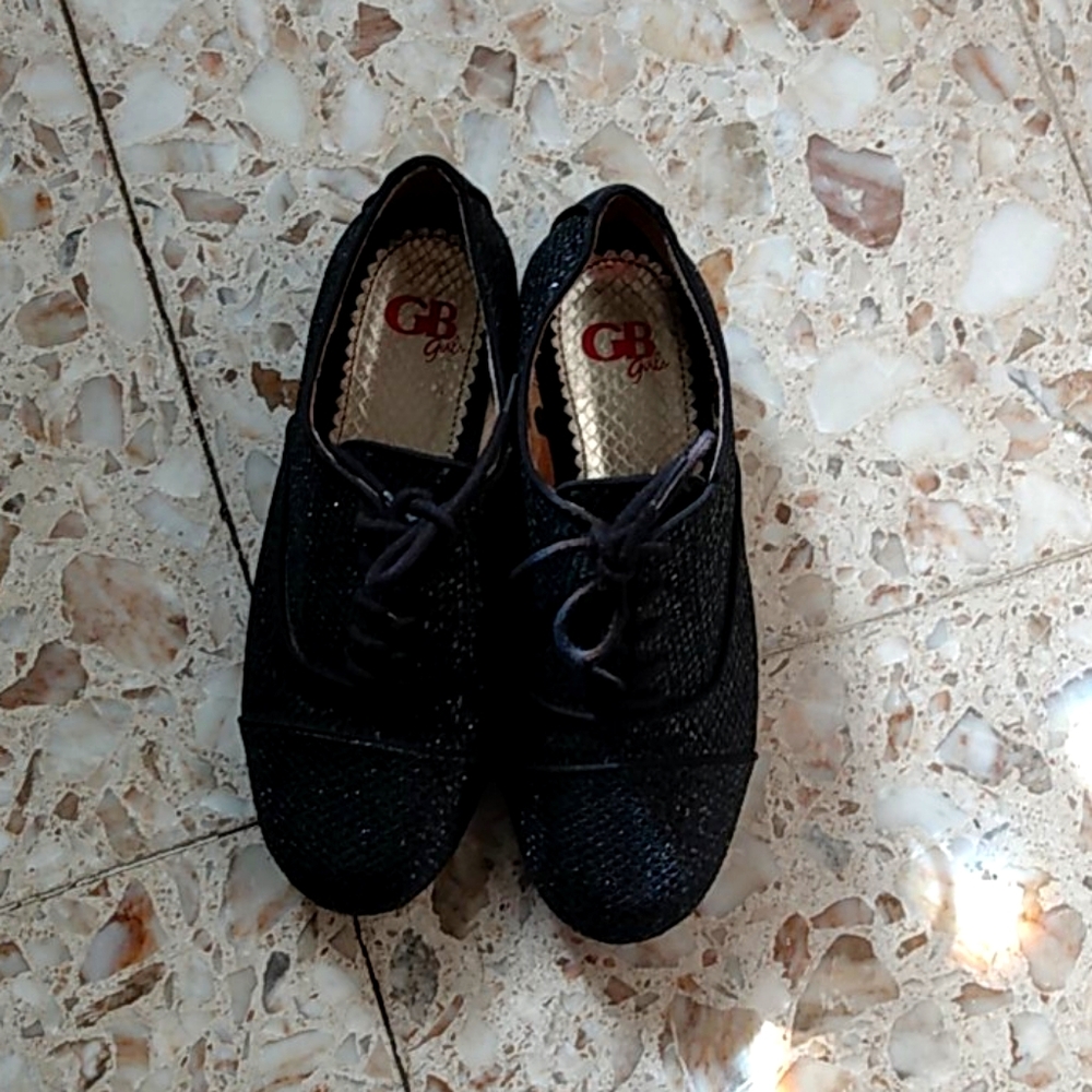 Girls black loafers